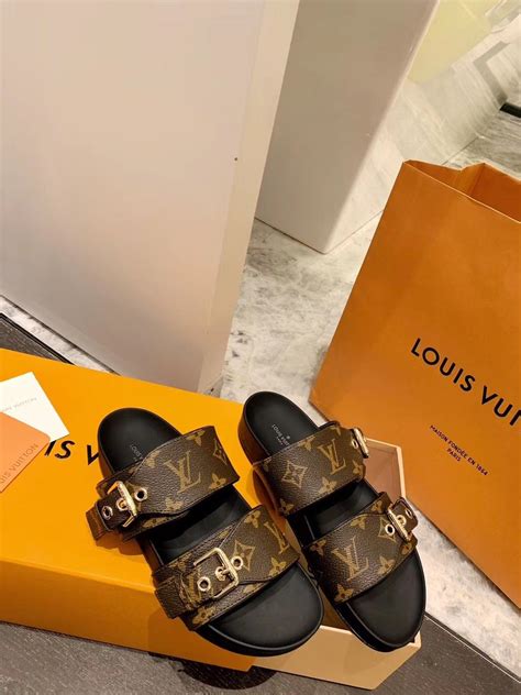 louis vuitton sandals slides|louis vuitton slip on sandals.